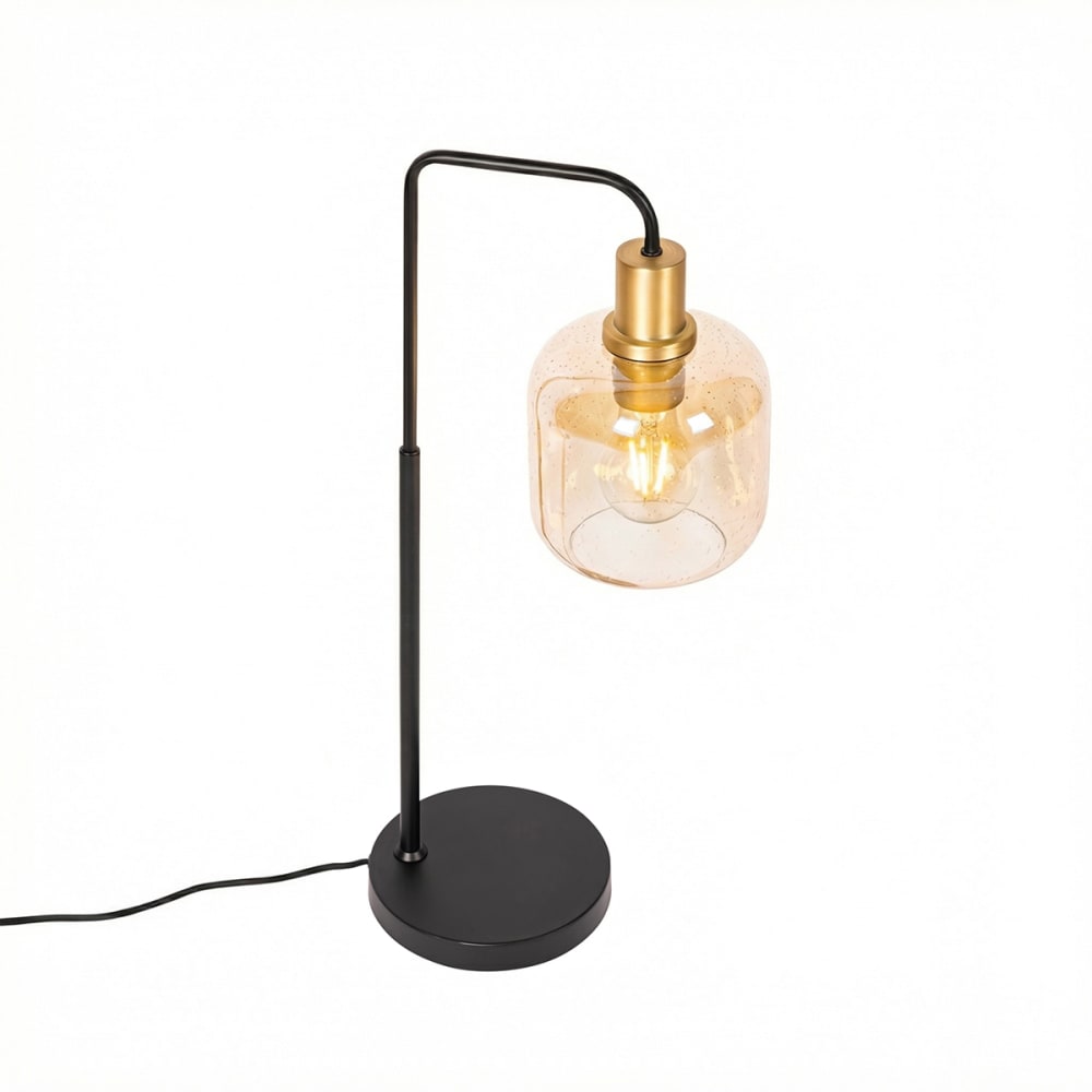 Lampe de table en verre orange — vue 4