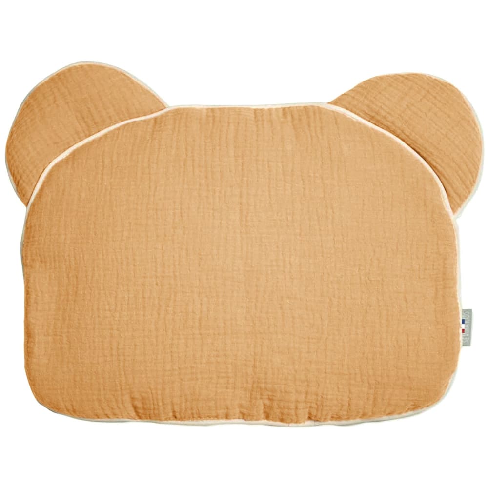 Oreiller bébé plat ourson en gaze de coton  cotton pour enfant