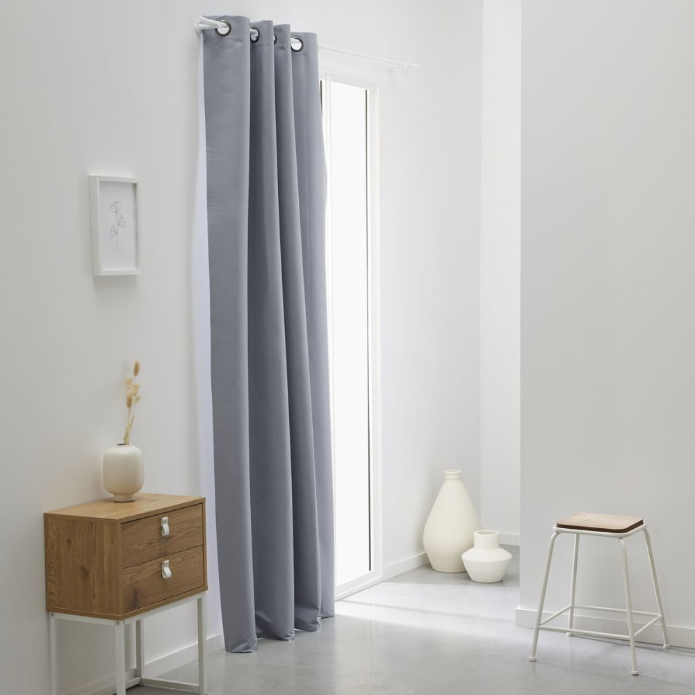 Rideau ultra occultant  140x240 cm Gris clair