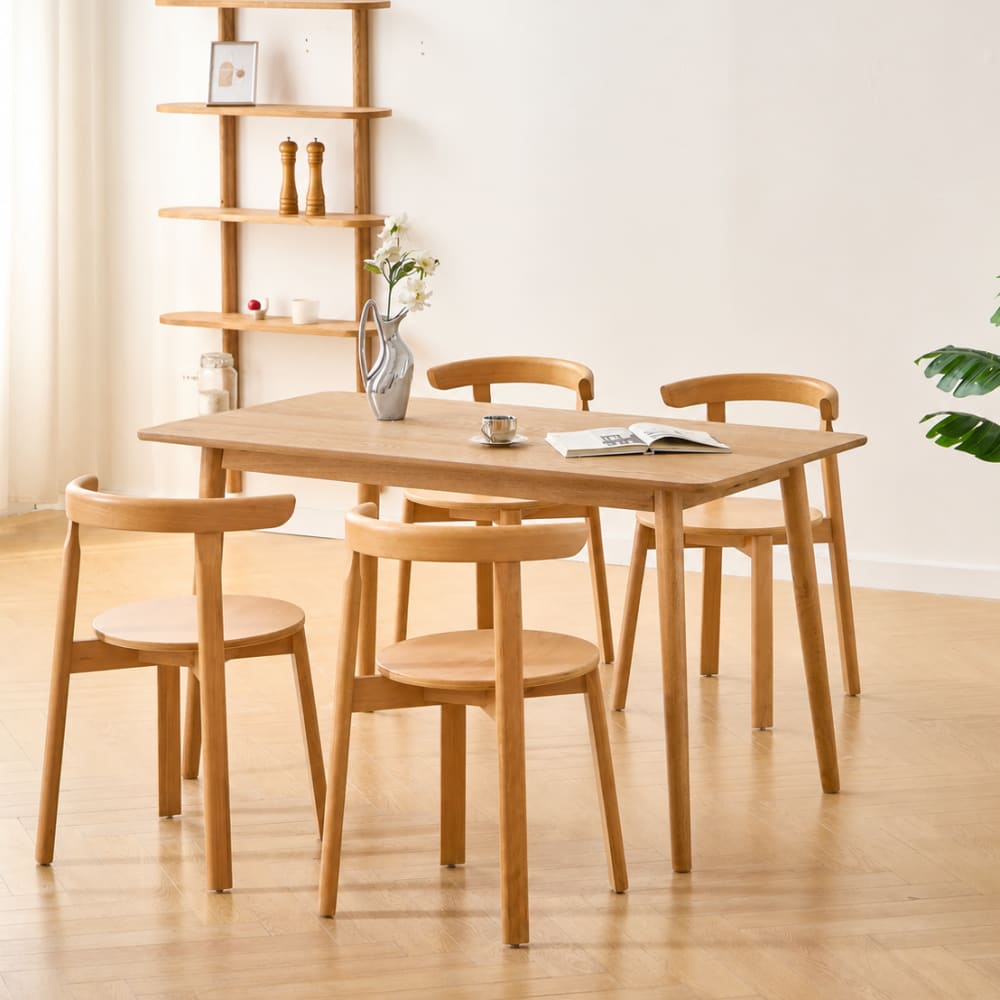 Mesa de comedor en madera de pino l120