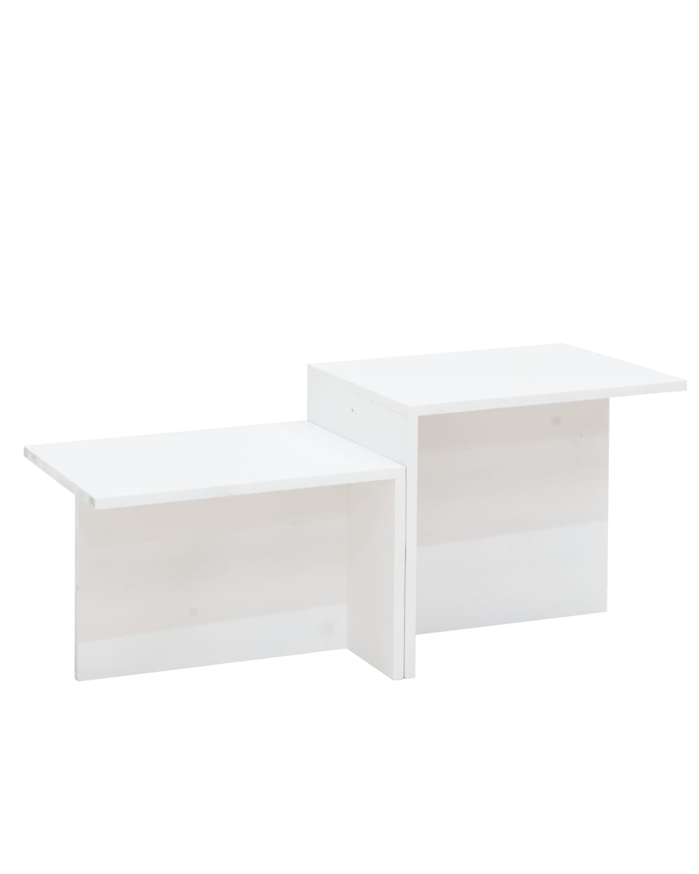 Table basse en bois de sapin blanche 100x44,6cm