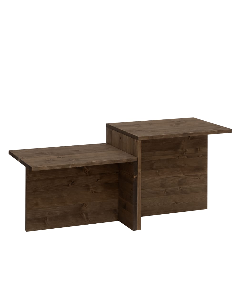 Table basse en bois de sapin marron 100x44,6cm