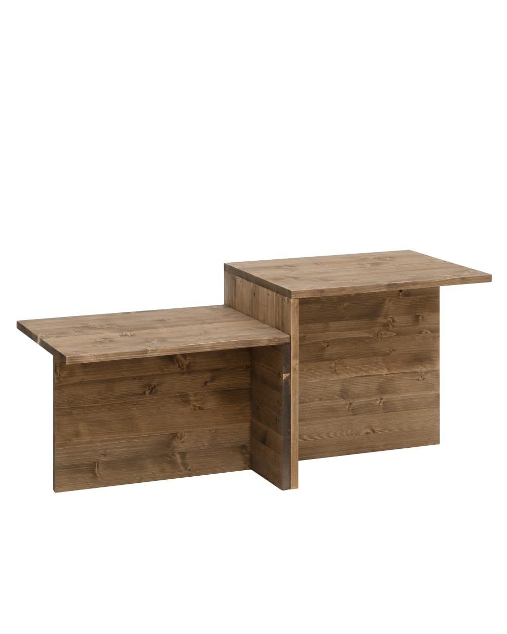 Table basse en bois de sapin vieilli 100x44,6cm