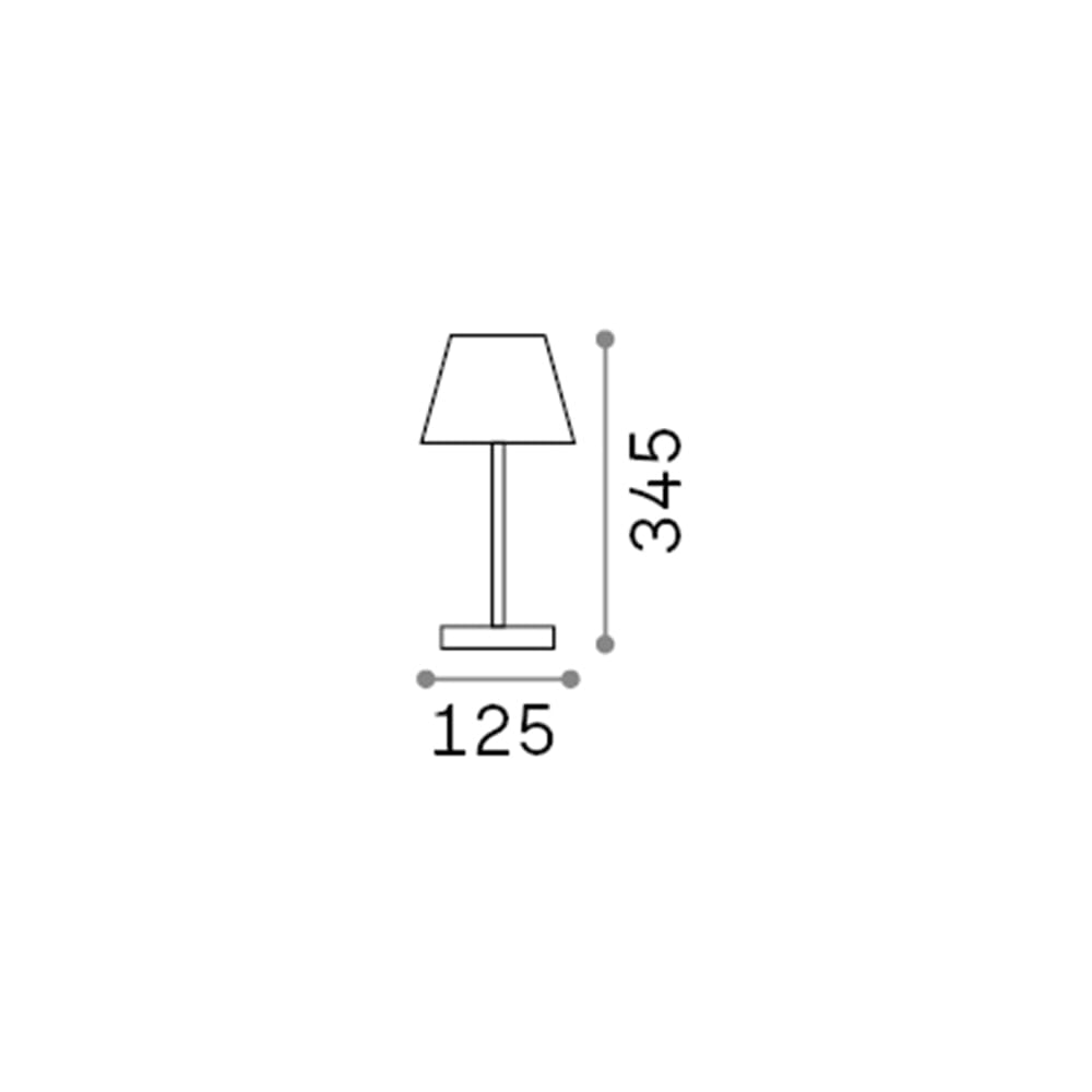 Lampada Da Scrivania-Ufficio Moderna Lolita Metallo Nero Led 7W