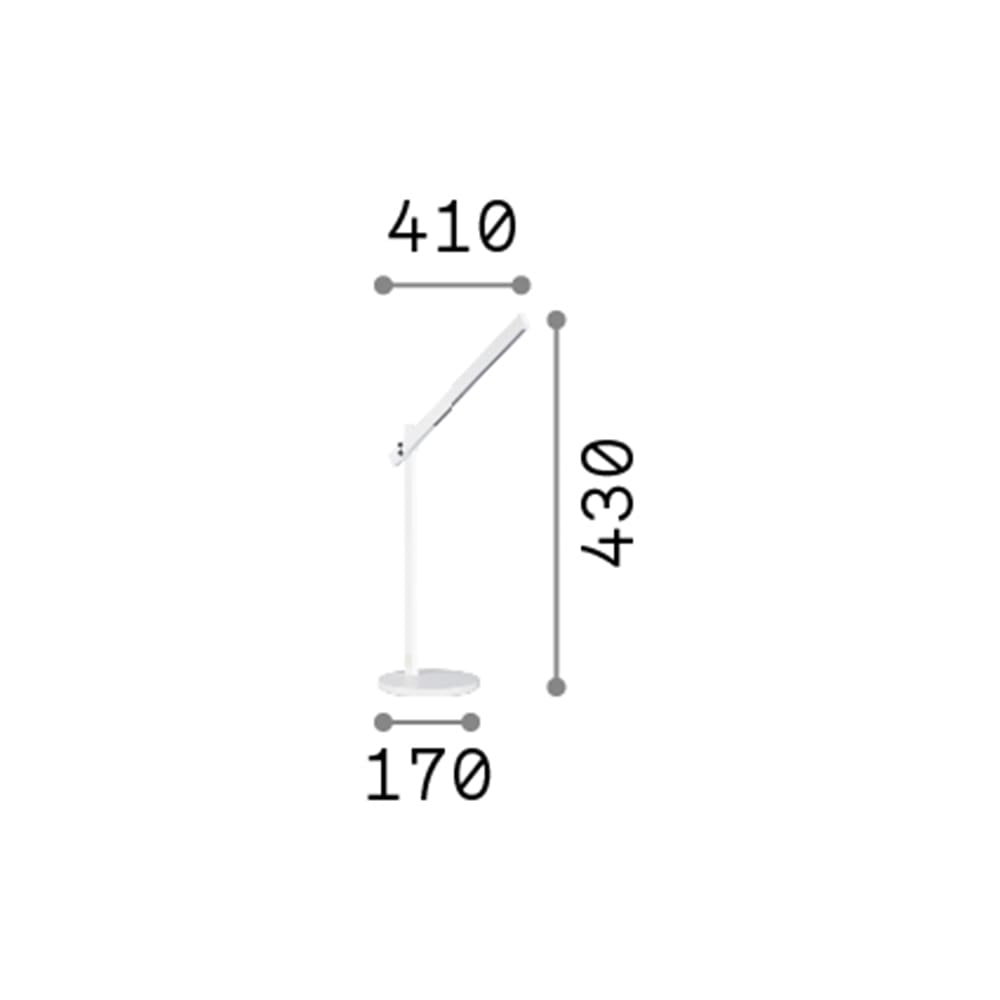 Lampada Da Scrivania-Ufficio Moderna Pivot Alluminio Nero Led