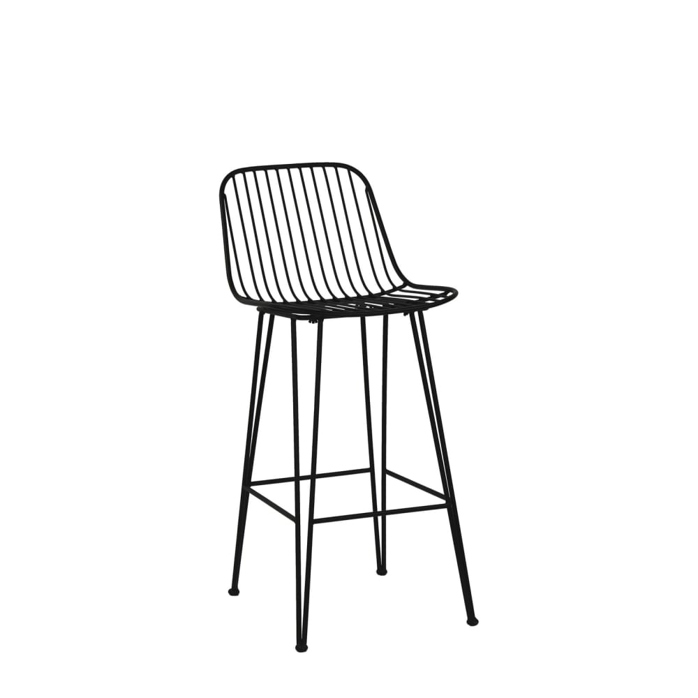 Silla de bar de metal negro