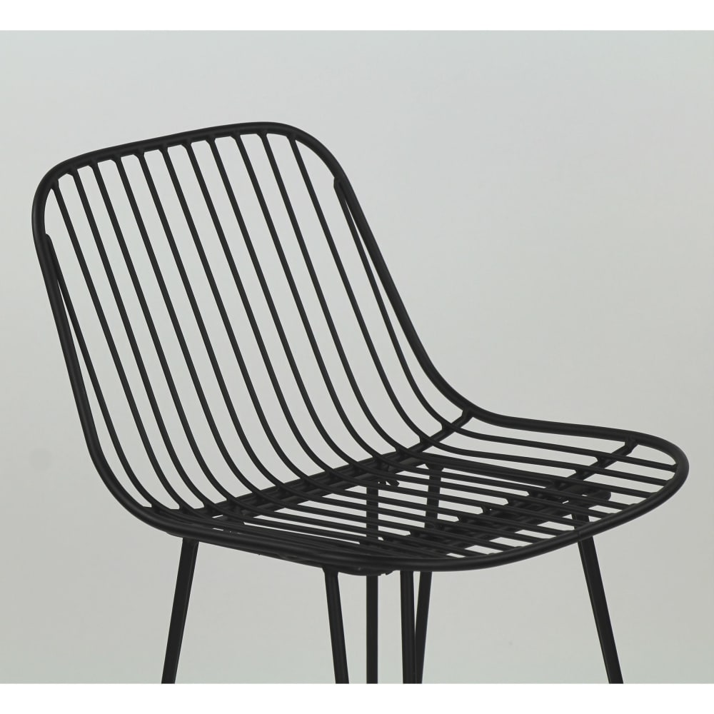 Silla de bar de metal negro - Maisons du Monde