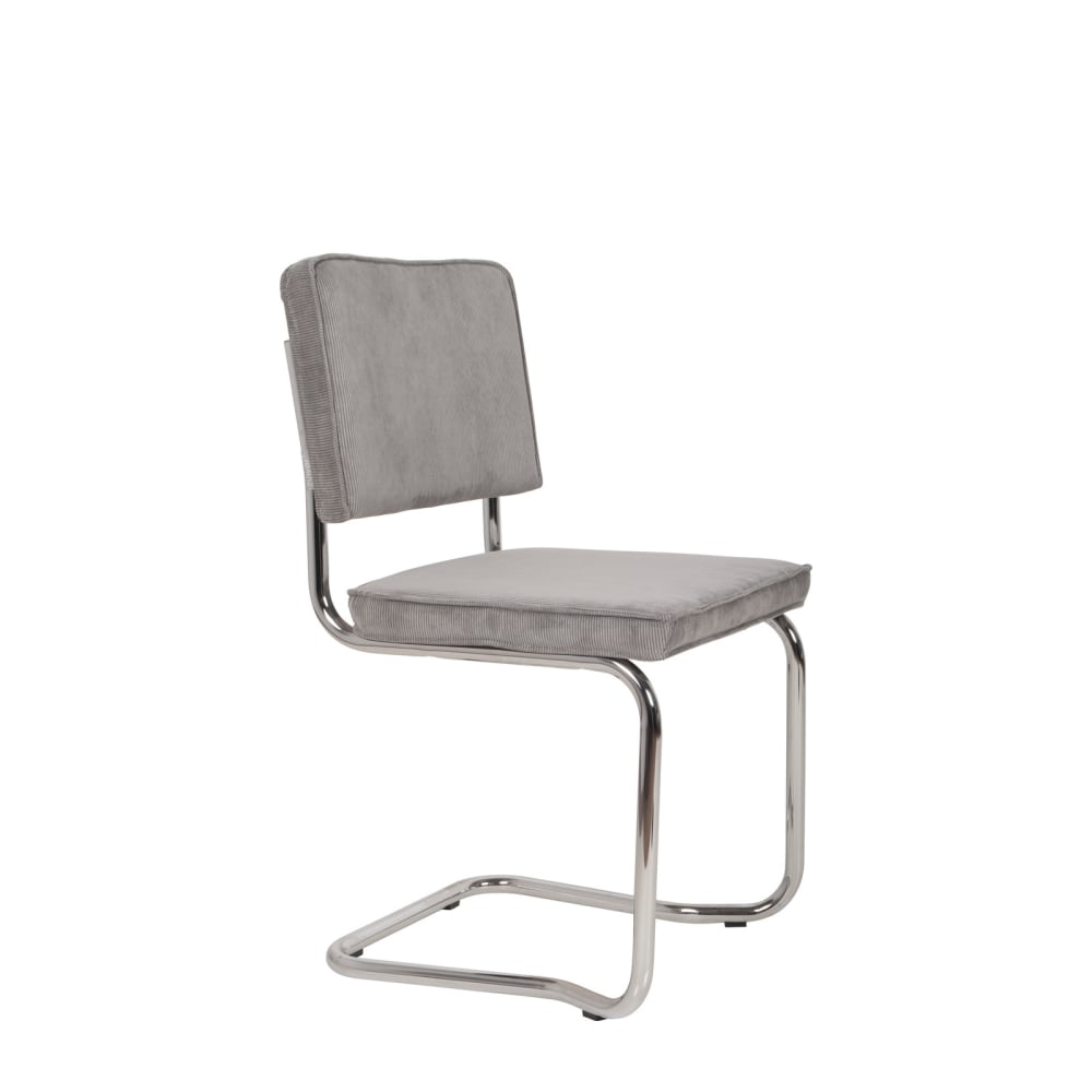 chaise en tissu gris
