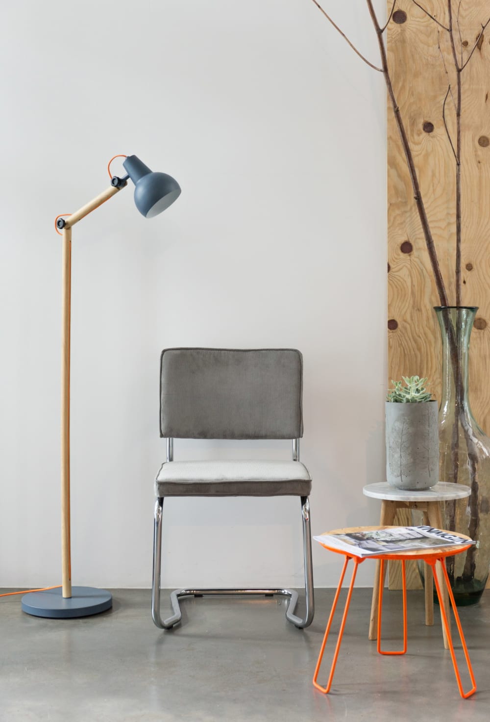 Silla en tejido gris claro - Maisons du Monde