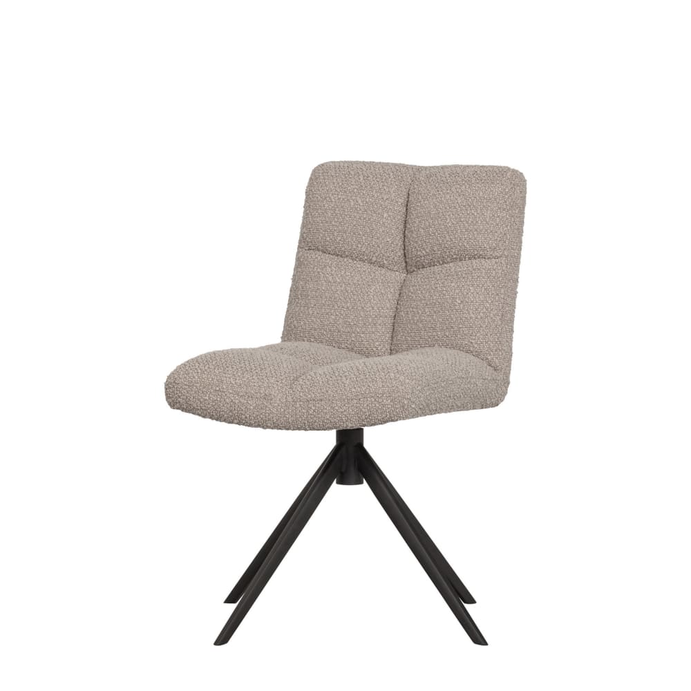 WOOOD Sandfarbener Stuhl mit Schafsfell-Effekt, beige style modern - Pes - Polyester