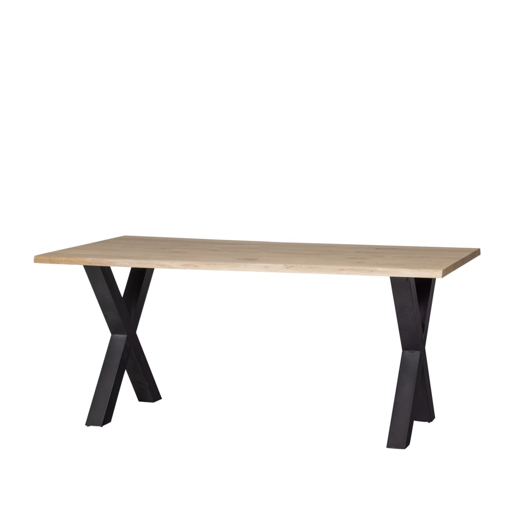 WOOOD Tisch aus massiver Eiche 180x90, beige style modern - Holz