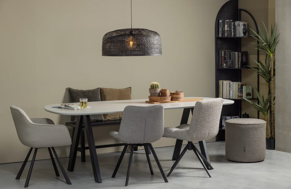 Plateau de table 220x100 en bois blanc cassé - Maisons du Monde