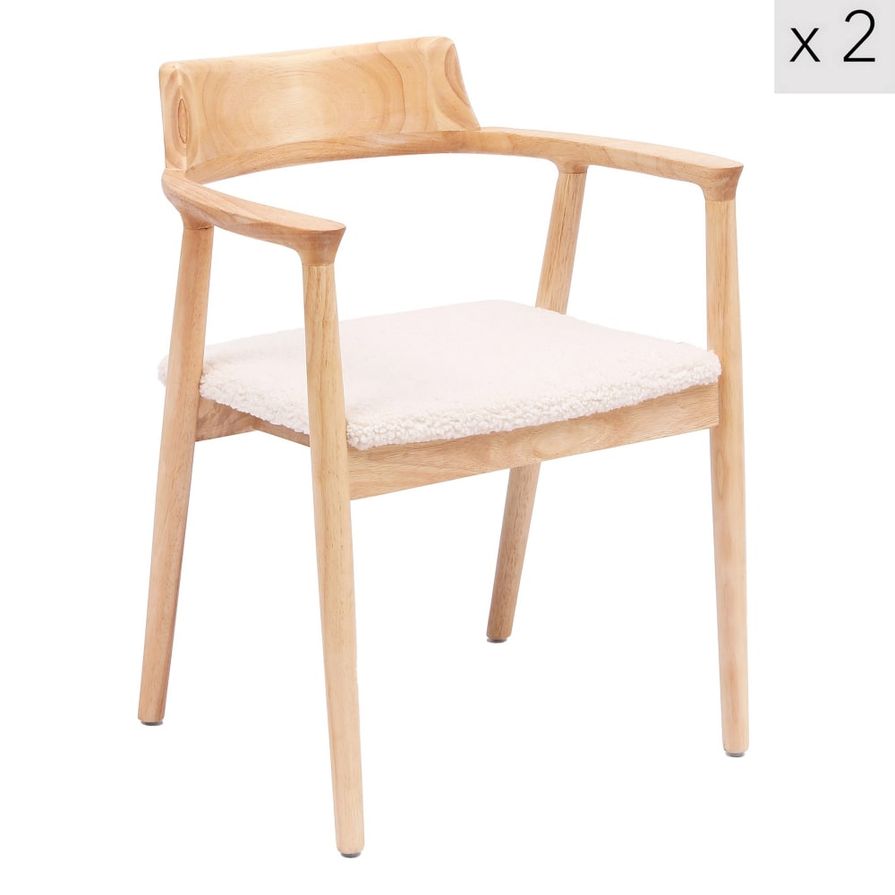Lot 2 chaises salle - bois