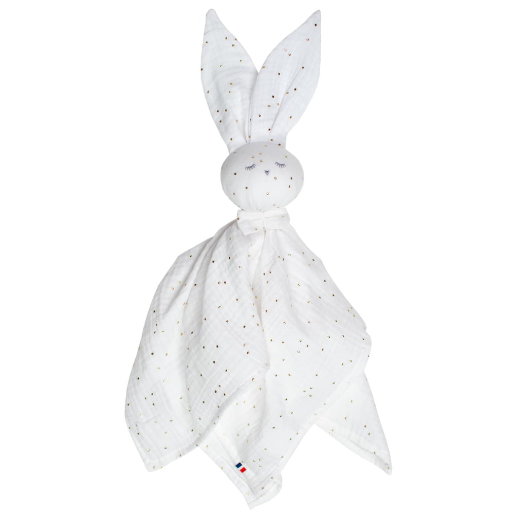 Doudou bébé gaze de - pois