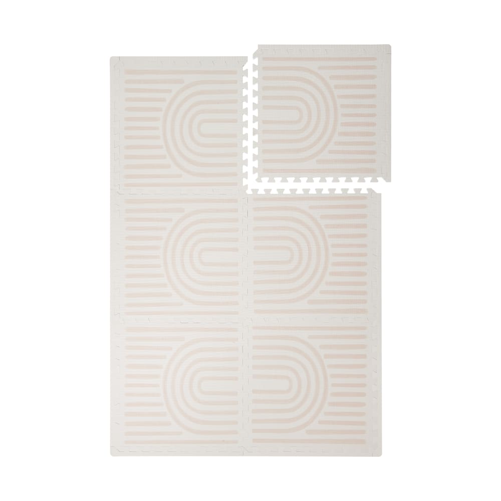Tapis de jeu puzzle en mousse créme 120x180cm Tapis de jeu puzzle en mousse créme 120x180cm