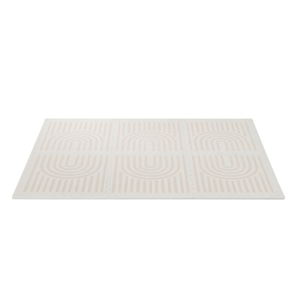 Tapis de jeu puzzle en mousse éco-responsable créme 120x180cm (ToddleKind) - Image 2