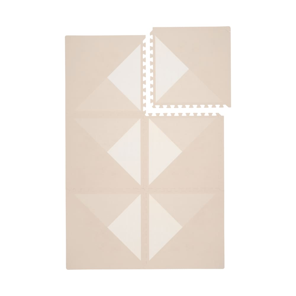 Tapis de jeu puzzle en mousse éco-responsable beige 120x180cm