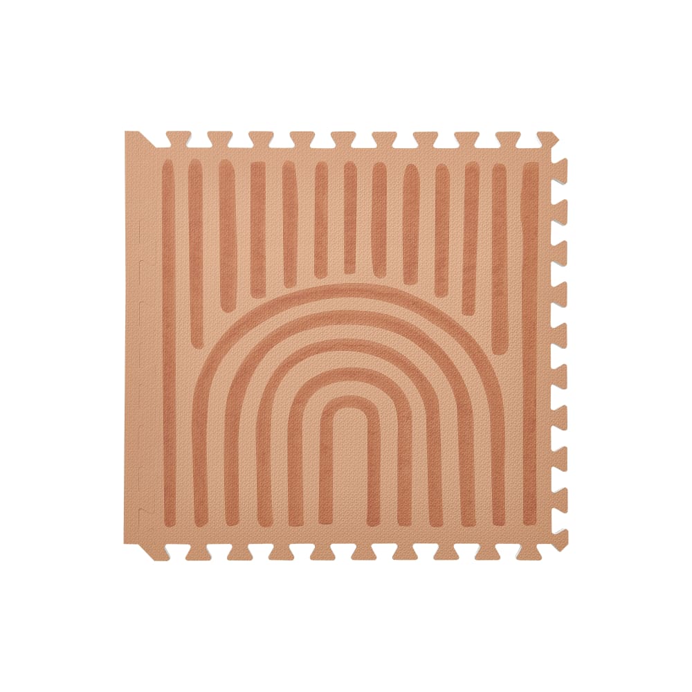 Tapis de jeu puzzle en mousse éco-responsable brun 120x180cm