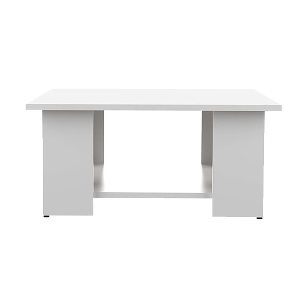 Table basse effet bois blanc