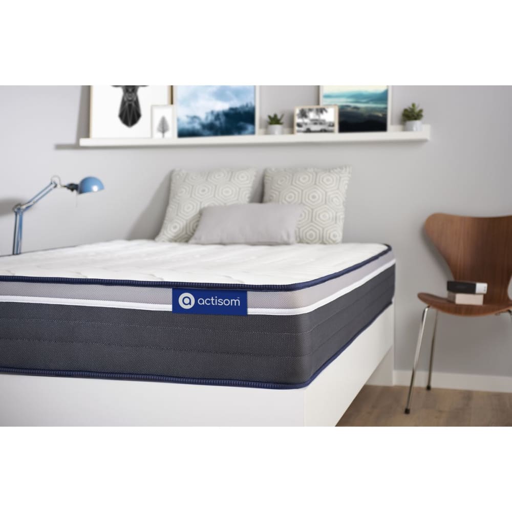 Actisom Matratze aus Memory-Schaum 120 x 200 cm, weiß style classic chic - Stoff