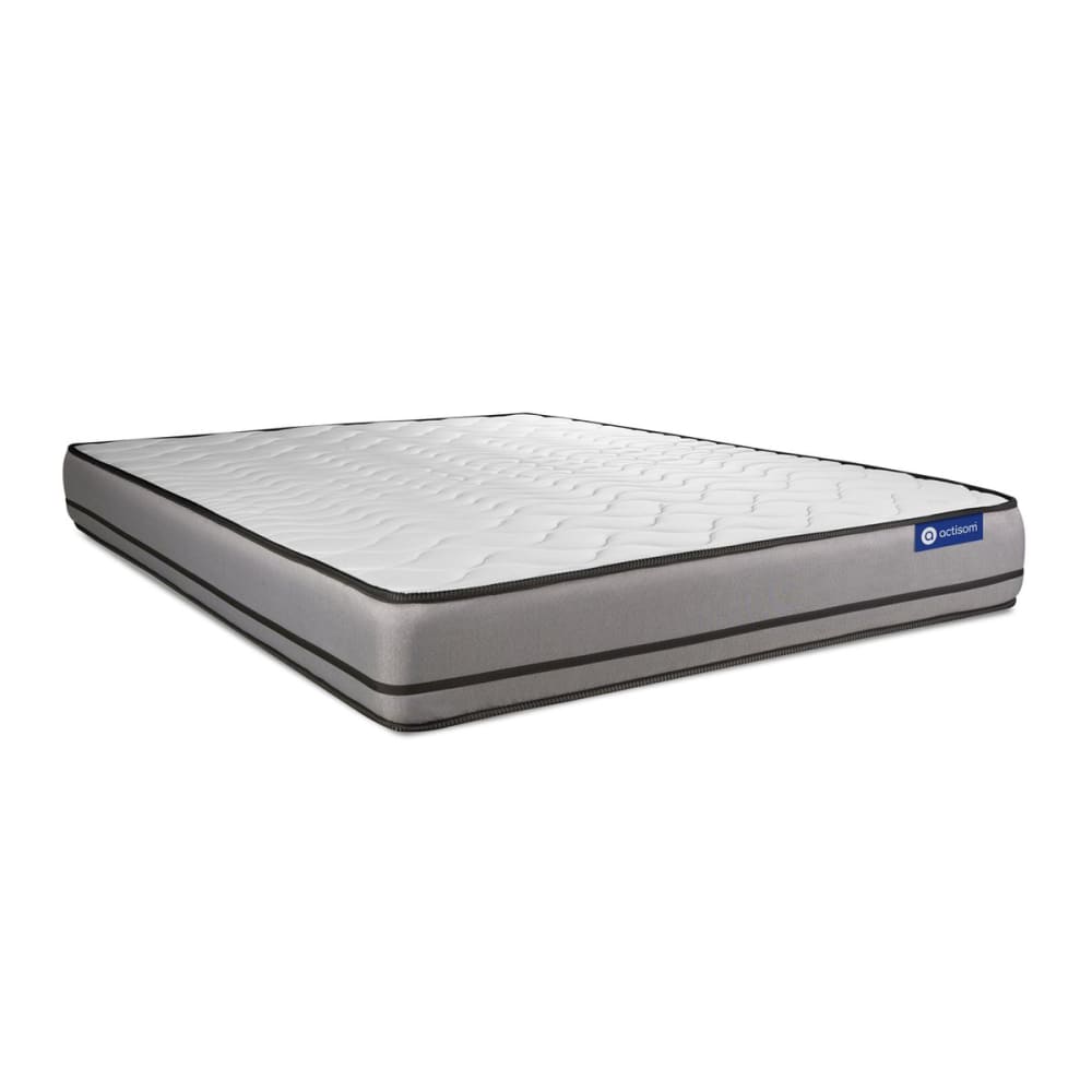 Ensemble 120x190 Matelas Ressorts ensachés Sommier kit Blanc