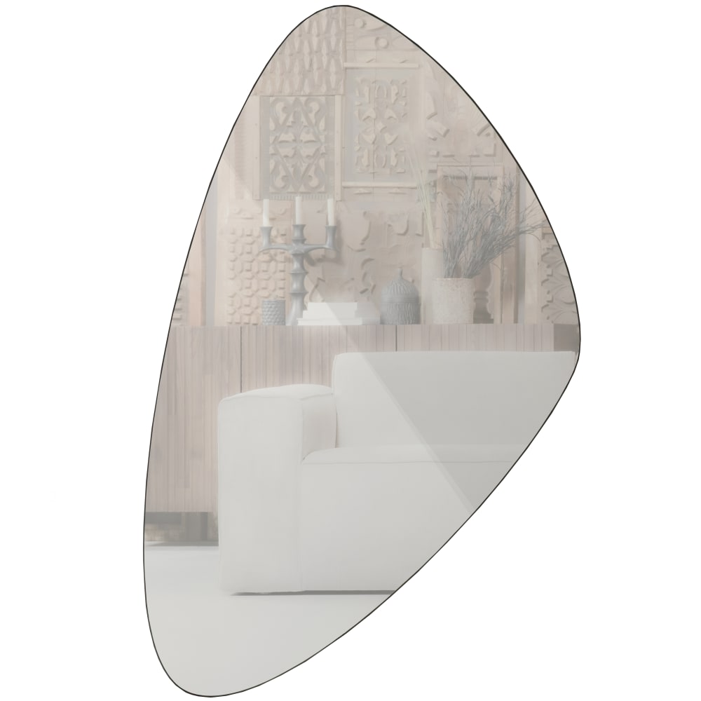 Petit miroir en métal noir 50x80