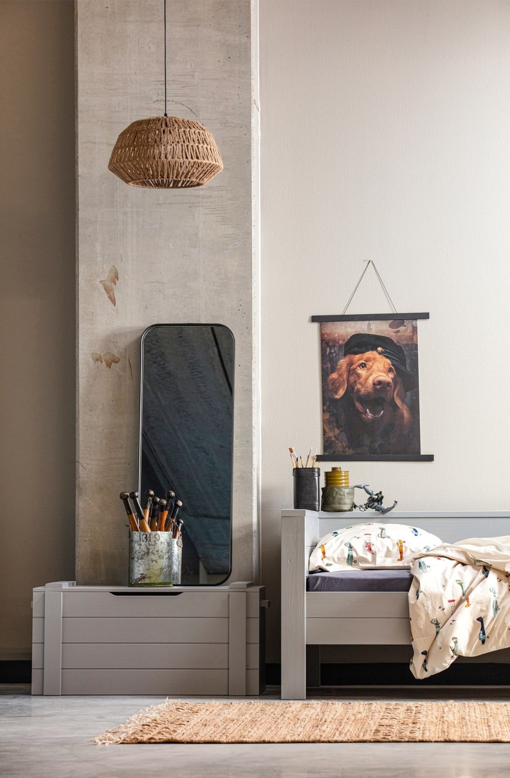 Miroir en métal noir rectangulaire 40x110 - Maisons du Monde