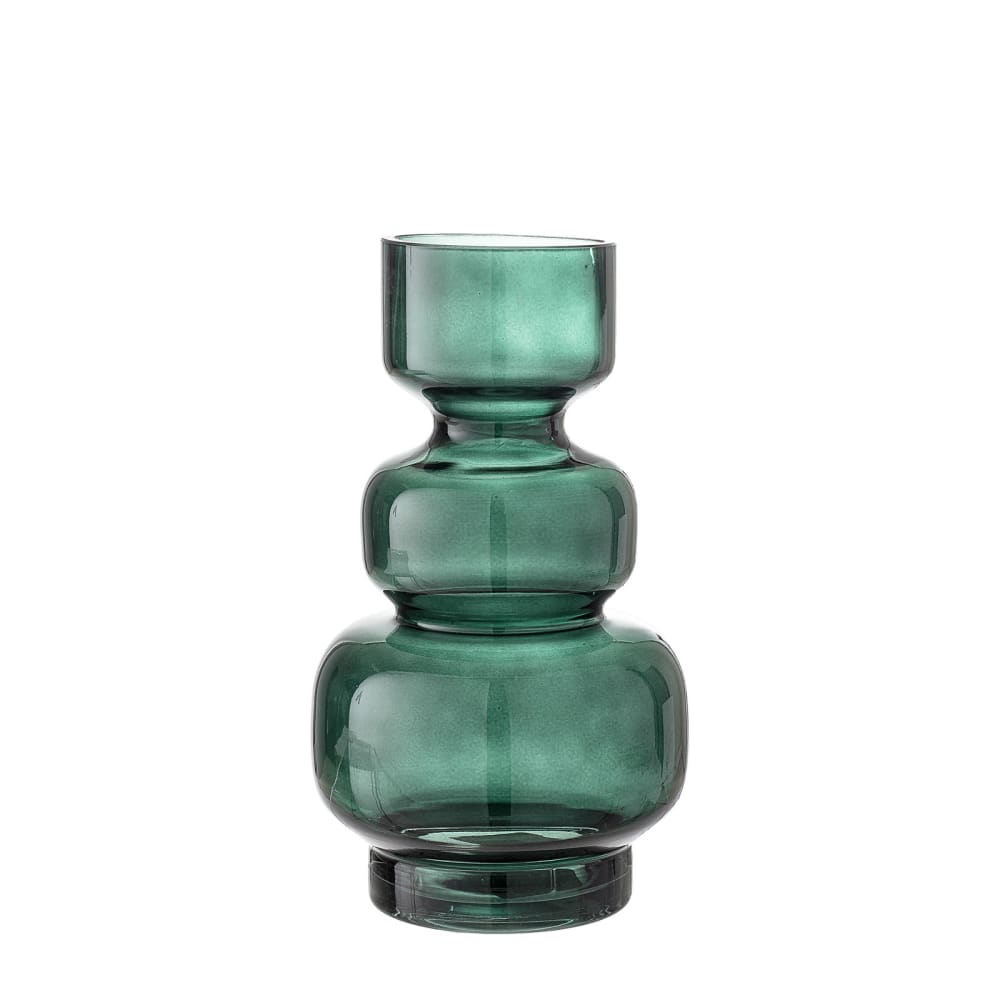 Vase en verre vert
