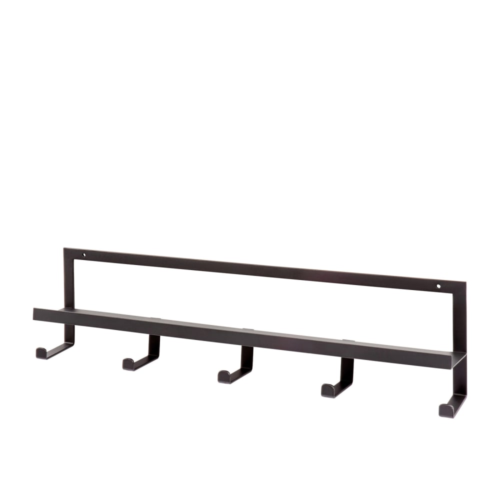 Porte-manteau en métal noir L50xH13