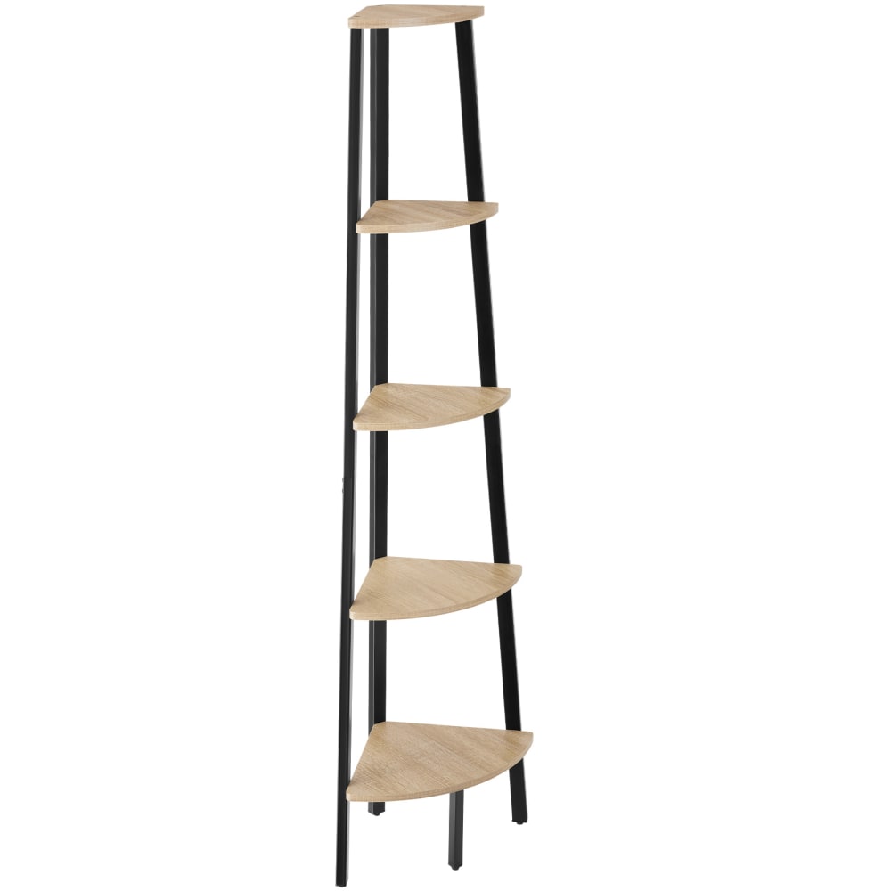 Étagère d’angle style industriel 34x34x1585 cm bois clair Étagère d’angle style industriel 34x34x1585 cm bois clair