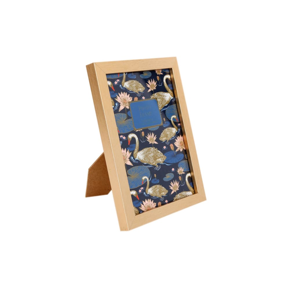 Cadre photo designration cygne l. 13 x l. 18 cm doré