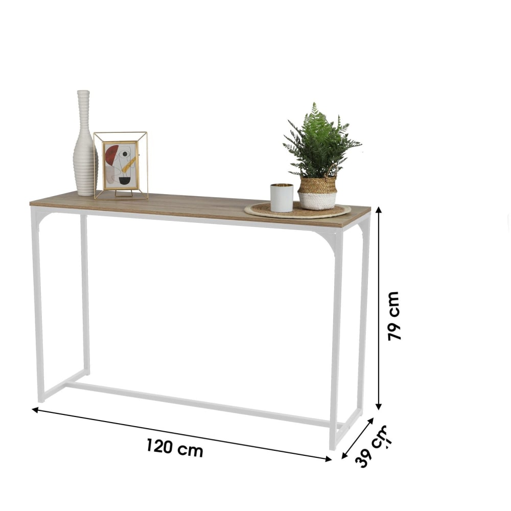 Console avec structure en métal design industriel casa blanca beige - Maisons du Monde