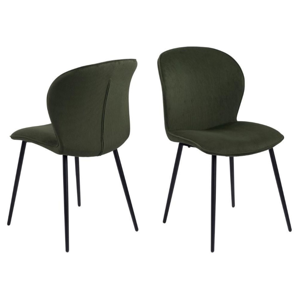 Lot de 2 chaises en velours