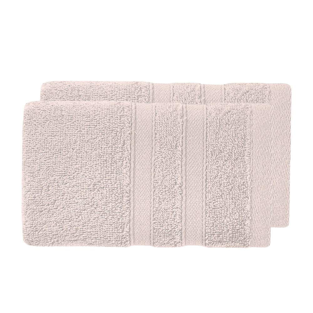 2 serviettes invité en coton bio petale 30x50 cm - Maisons du Monde
