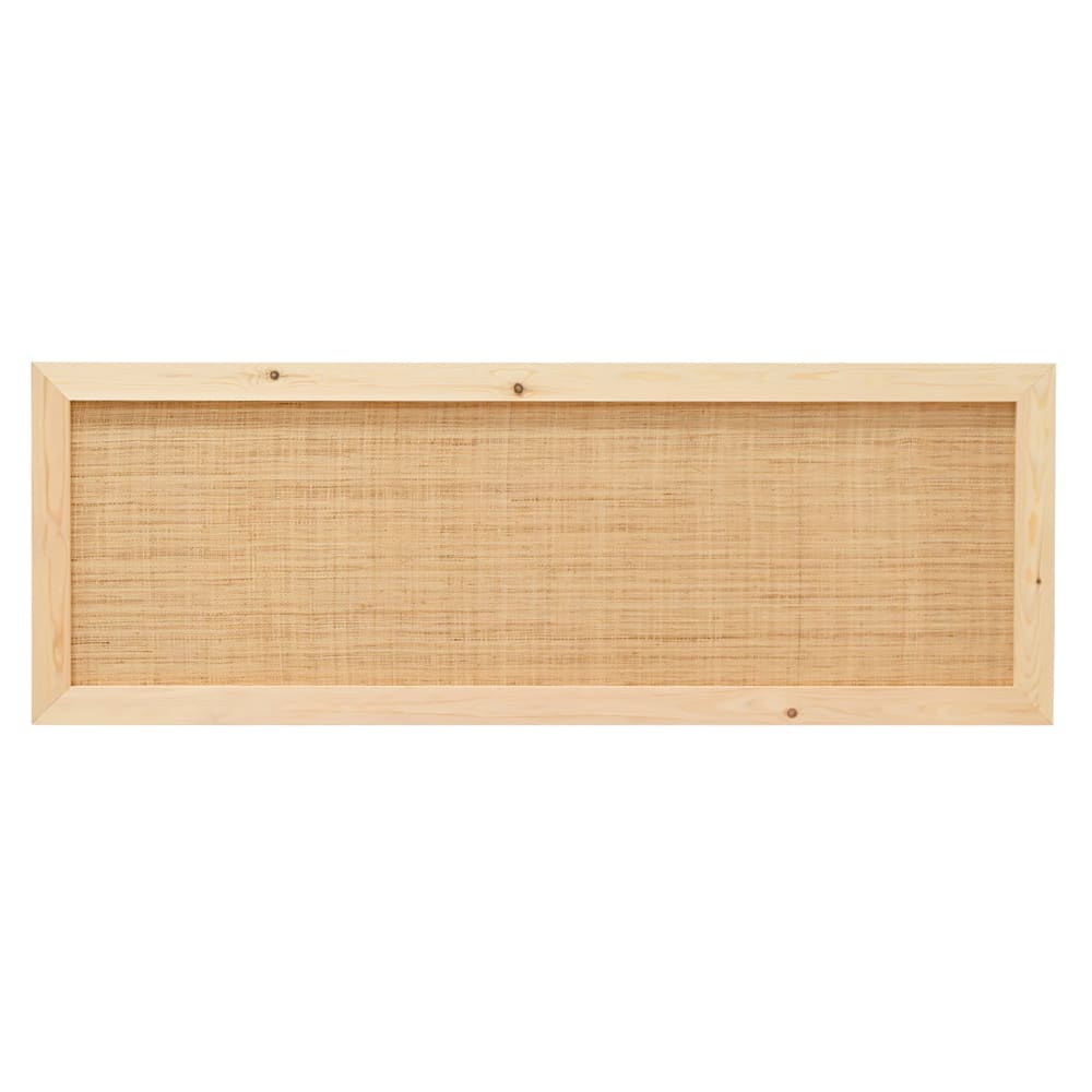 Tête de lit en bois de pin et raphia naturel 180x60cm