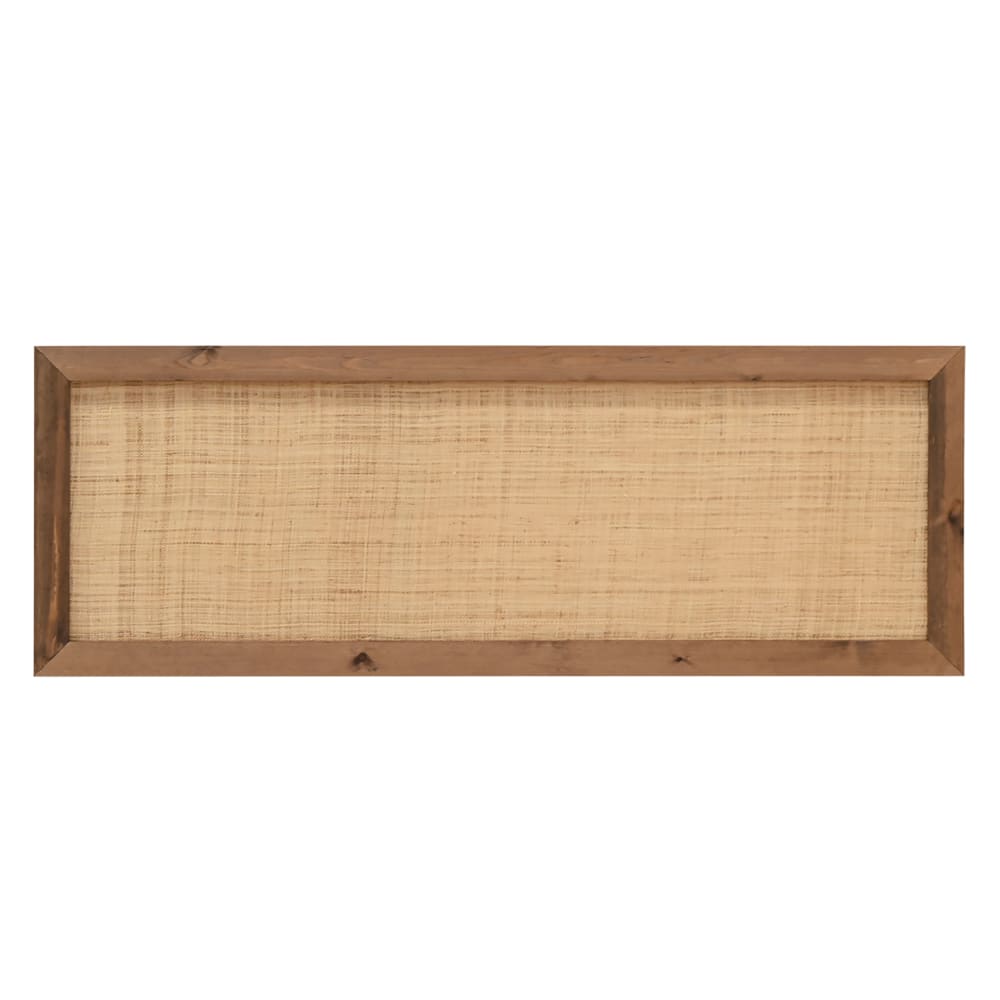 Tête de lit en bois de pin et raphia vieilli 200x60cm
