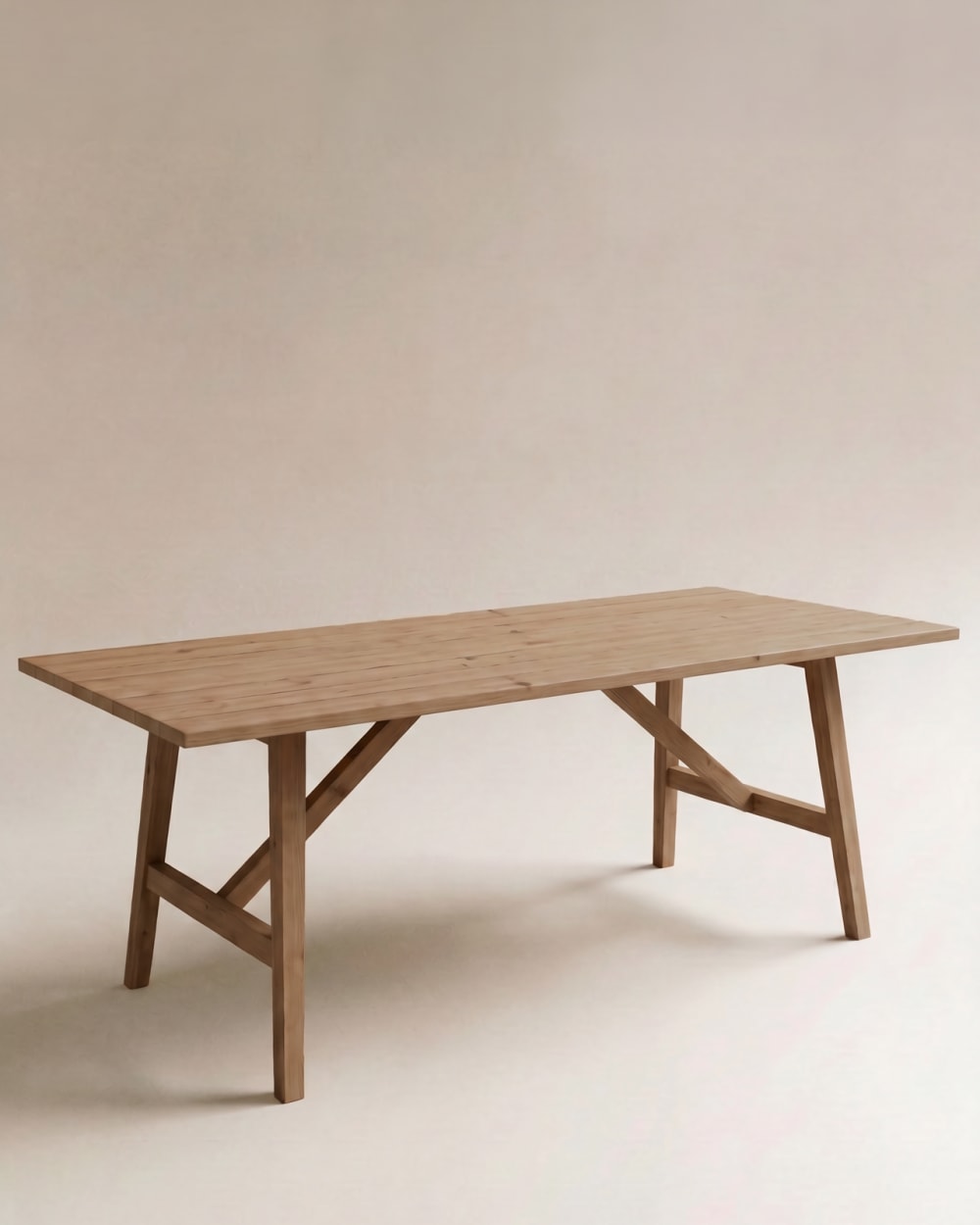 Decowood Esstisch Aus Massivholz, 200x90cm style landhaus Braun