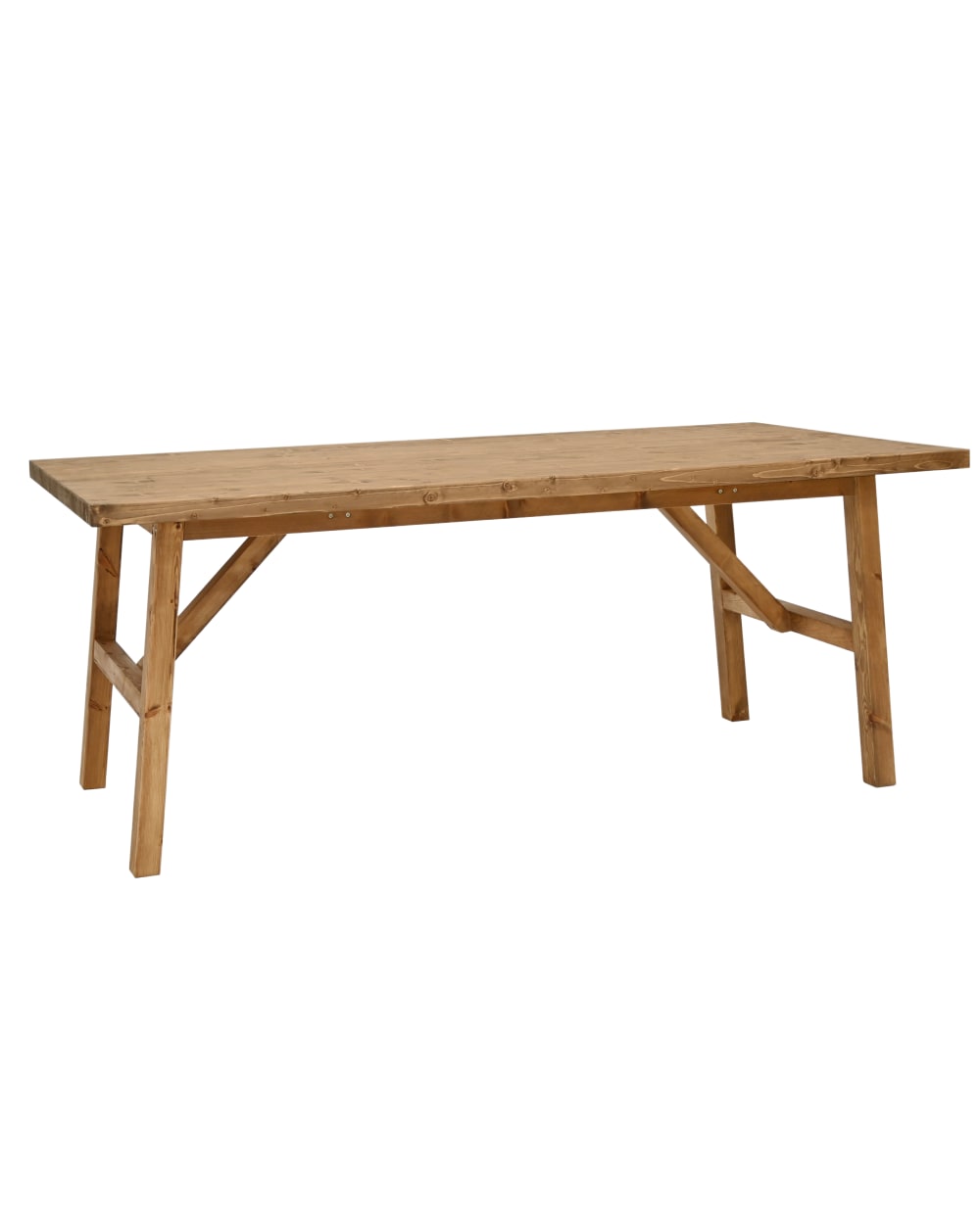 Table à manger en bois de sapin vieilli 120x75cm