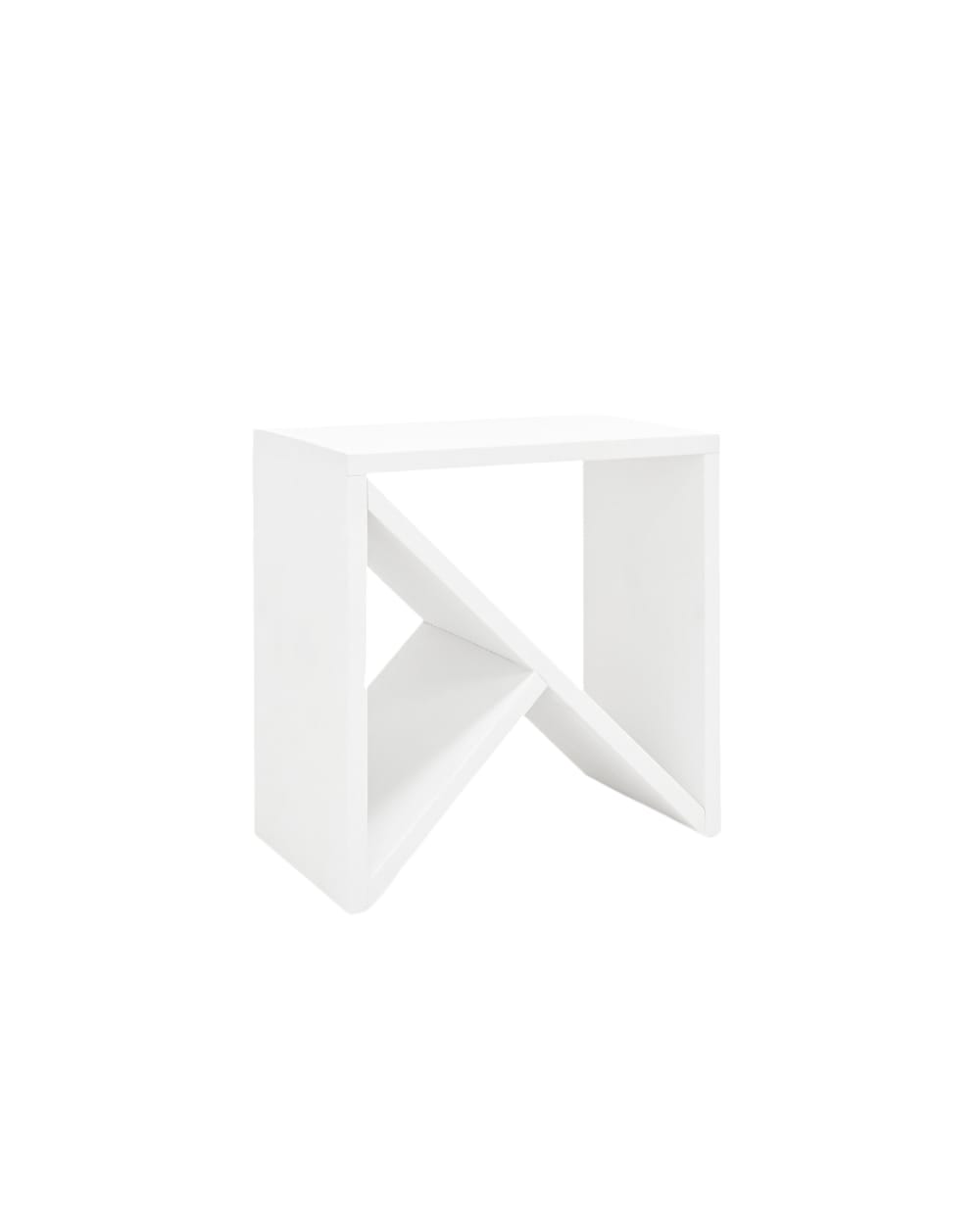 Table d'appoint en bois de pin blanche 40x40cm