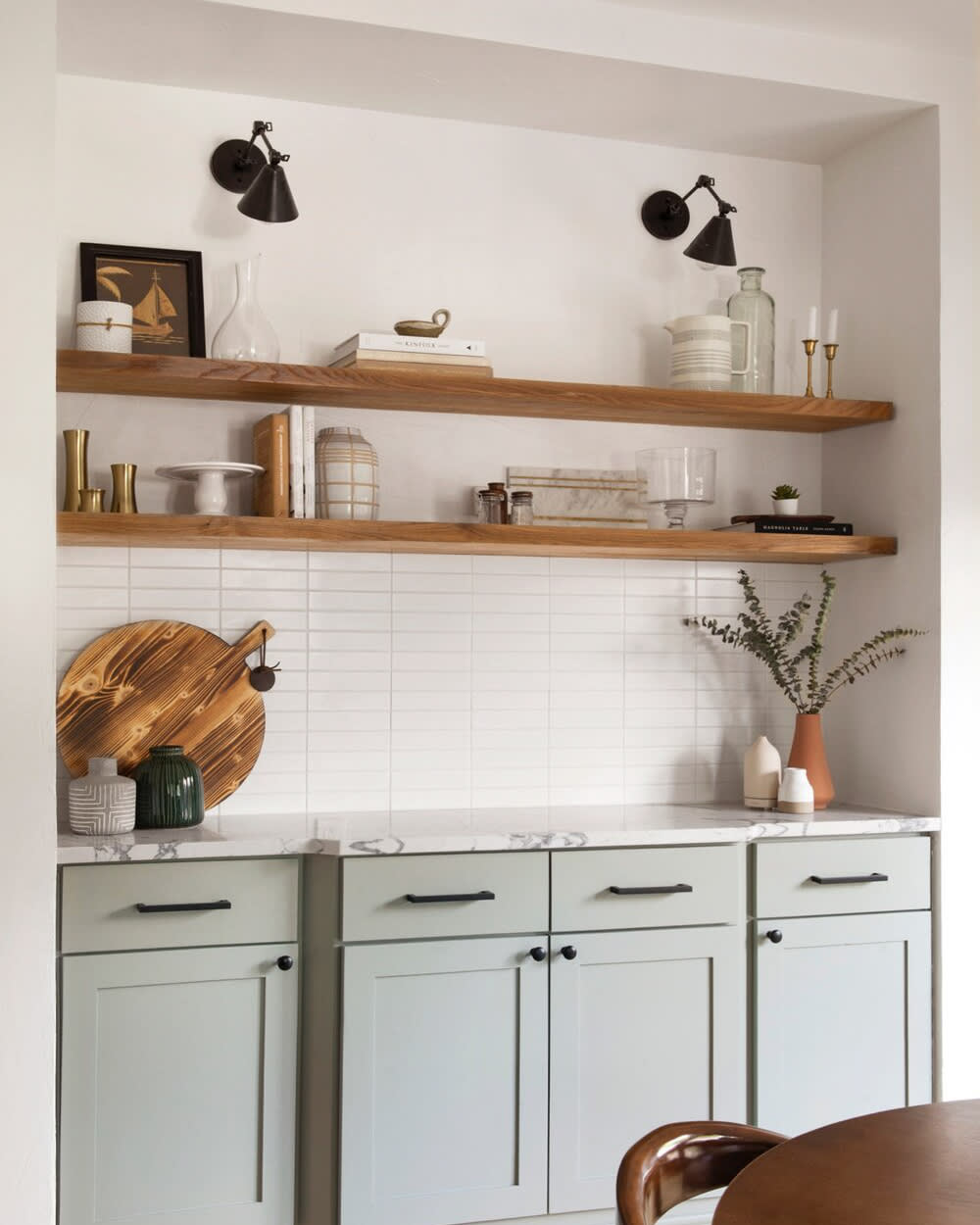 Étagère flottante en bois de sapin vieilli 160x3,2cm