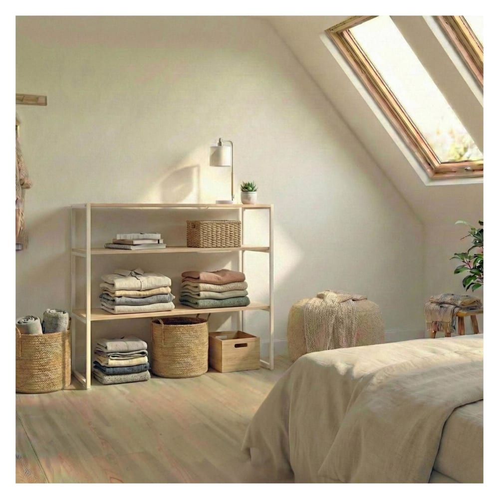 Portant vêtements  sous combles étagères 100x85cm