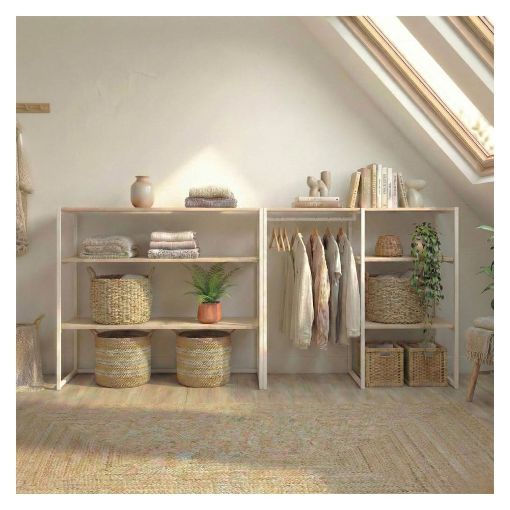 Lot de 2 portants vêtements sous combles modulables 200x85cm - Maisons du Monde