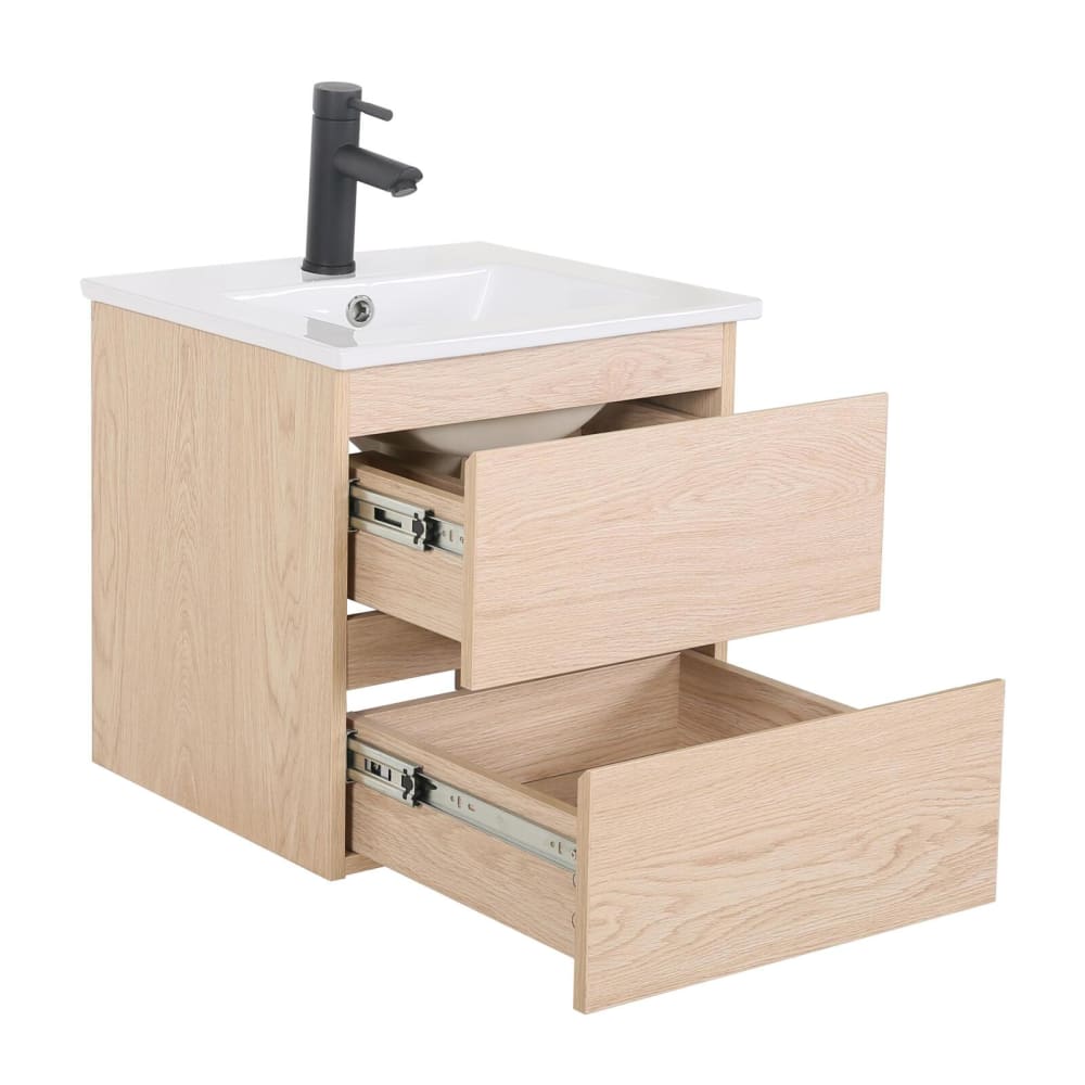 Meuble simple vasque  45 cm + vasque intégrée