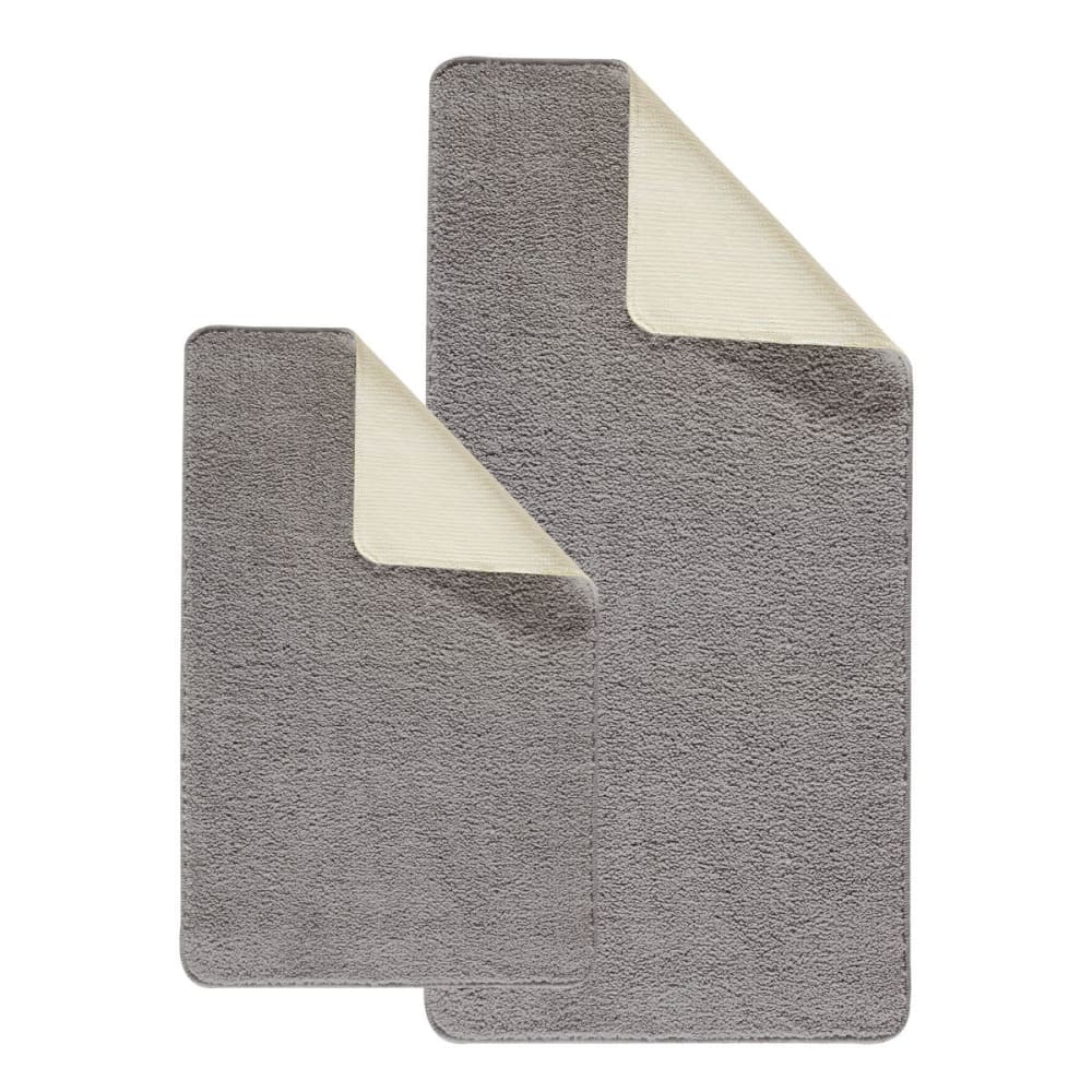 Lot de 2 tapis de bain polyester 60x120cm + 50x80cm 60x120cm
