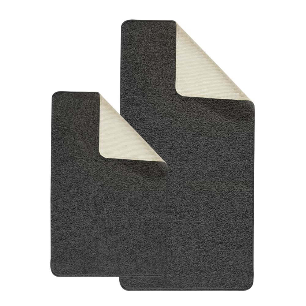 Lot de 2 tapis de bain polyester 60x120cm + 50x80cm 60x120cm