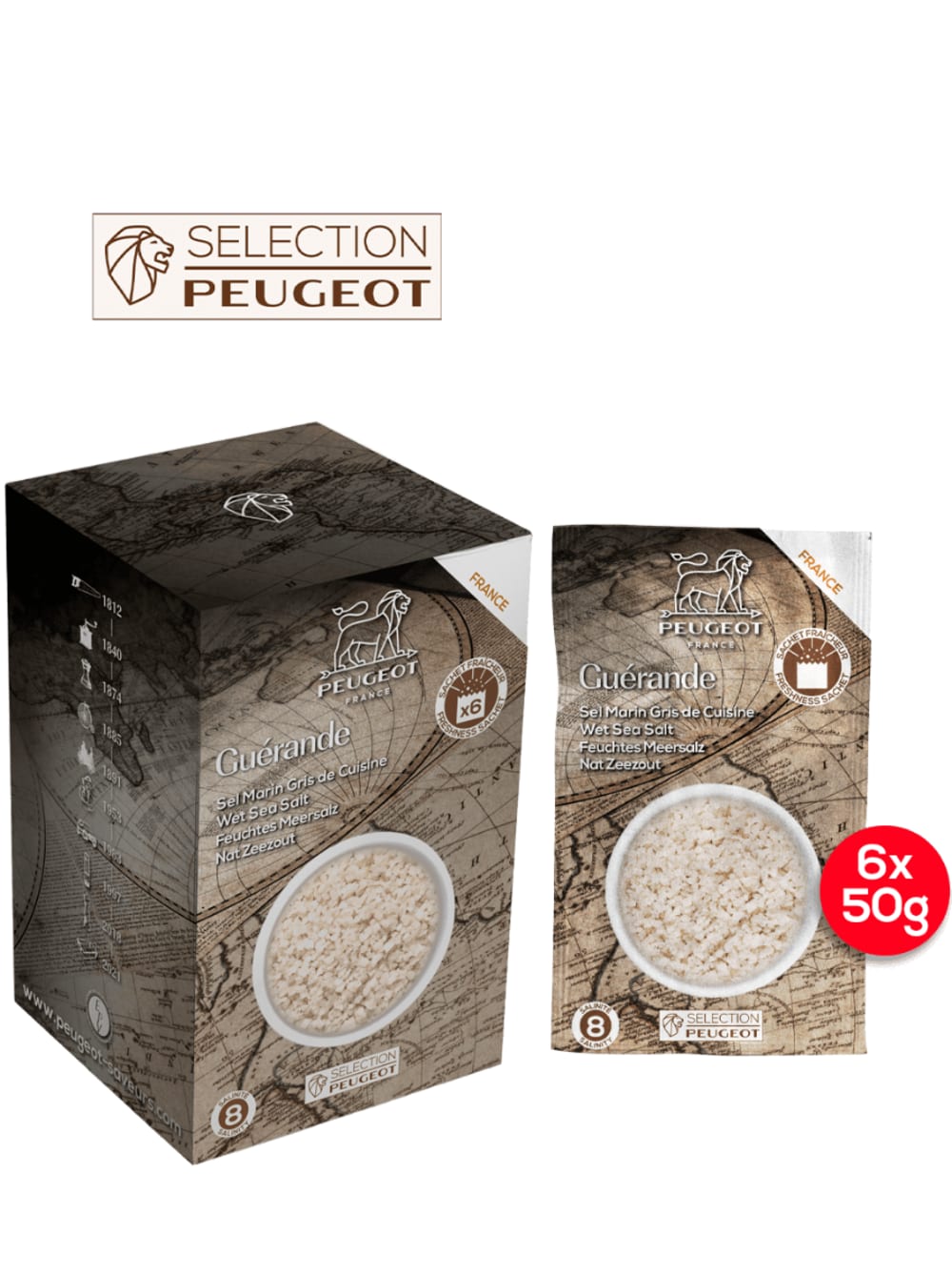 Sel Guérande Sel marin gris de cuisine de Guérande, 300g - 6 sachets - Maisons du Monde