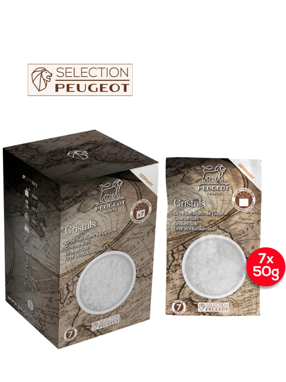Sel blanc gros sel blanc de cuisine d'allemagne, 350g - 7 sachets Sel blanc gros sel blanc de cuisine d'allemagne, 350g - 7 sachets