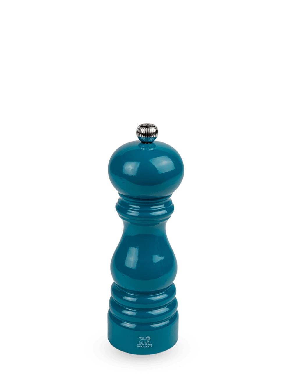 Paris moulin à poivre manuel en bois laqué, bleu pacifique, 18 cm -