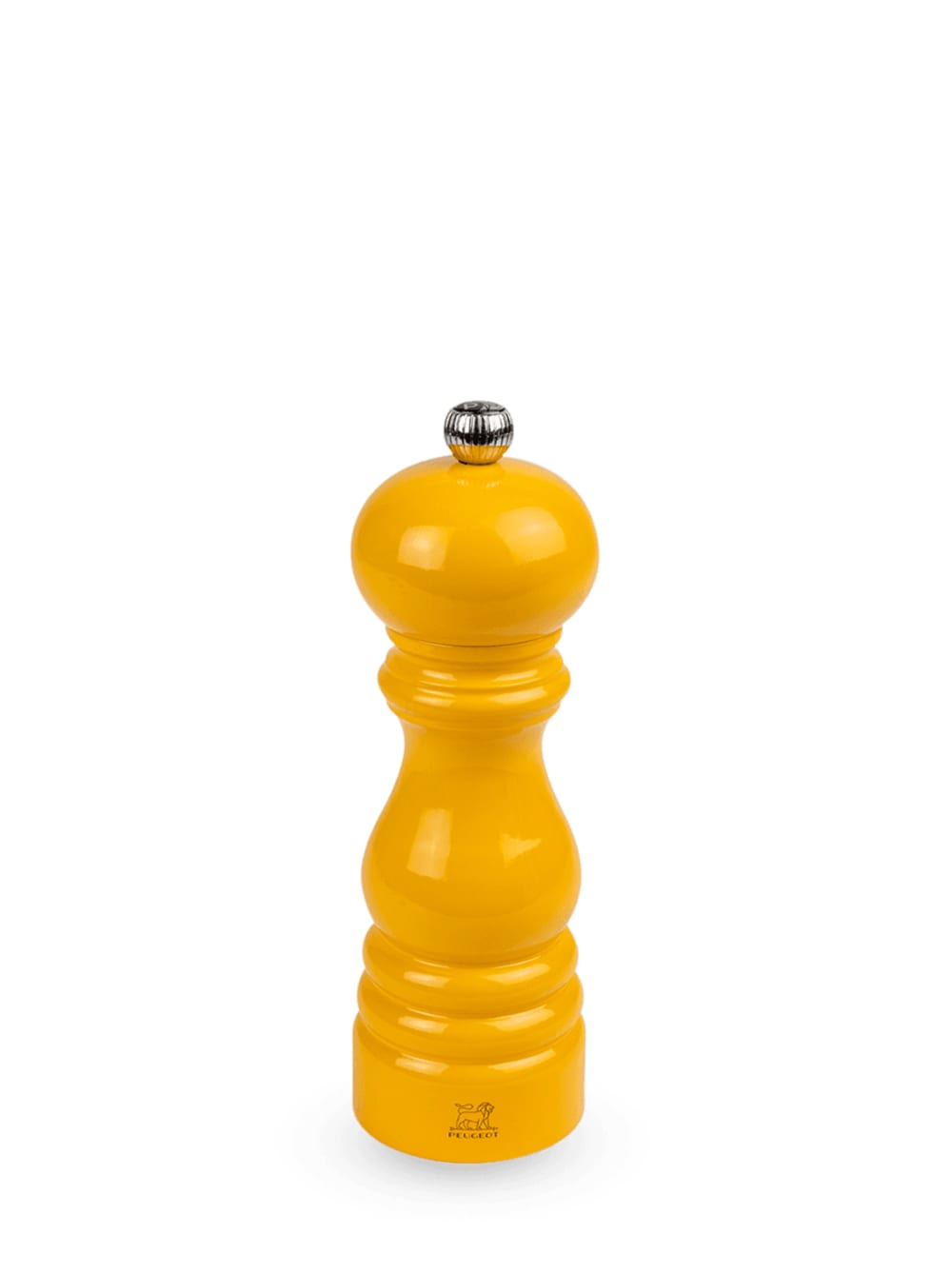 Paris moulin à poivre manuel en bois laqué, jaune safran, 18 cm - 7in.