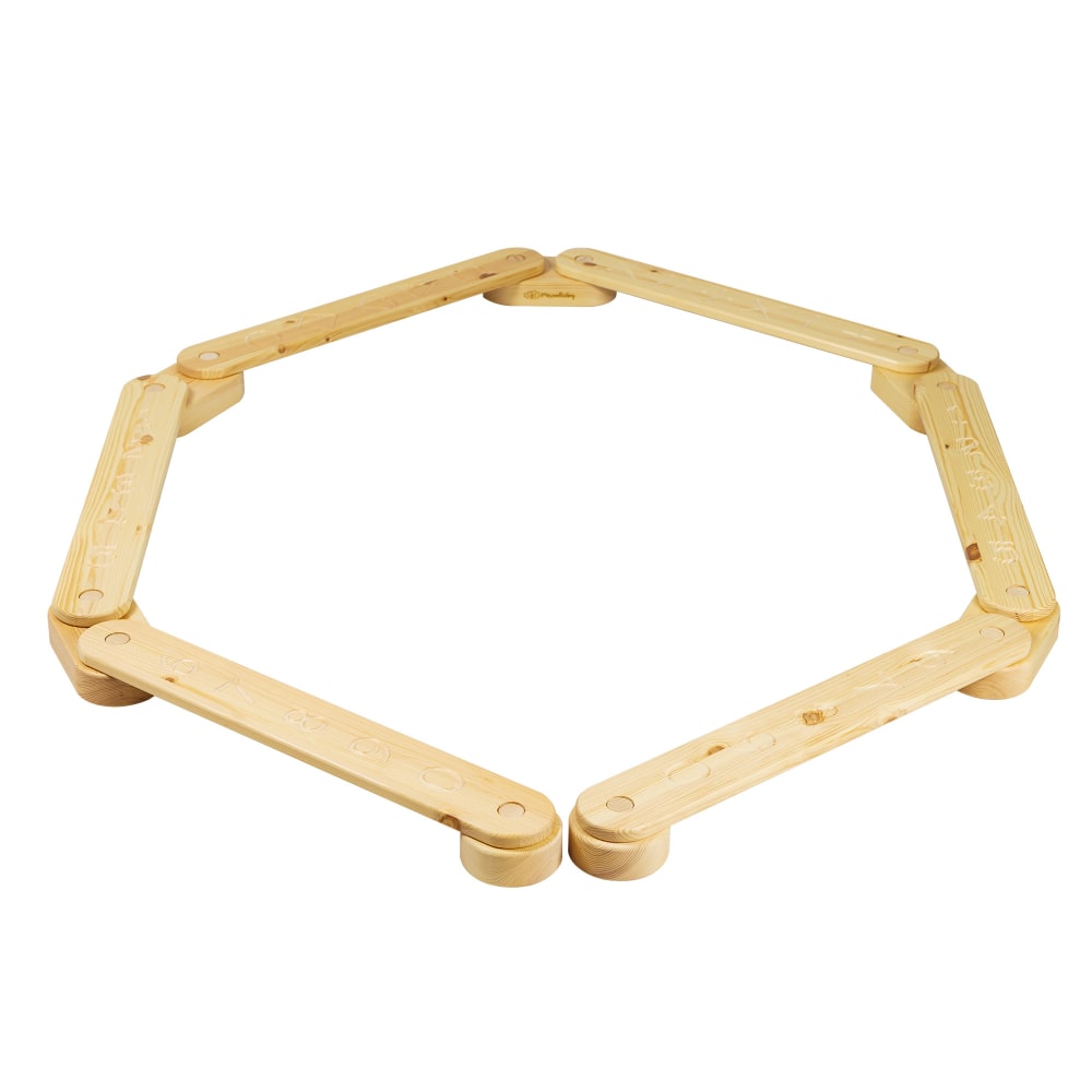 Barra de equilibrio con tabla de equilibrio natural, 6 elementos